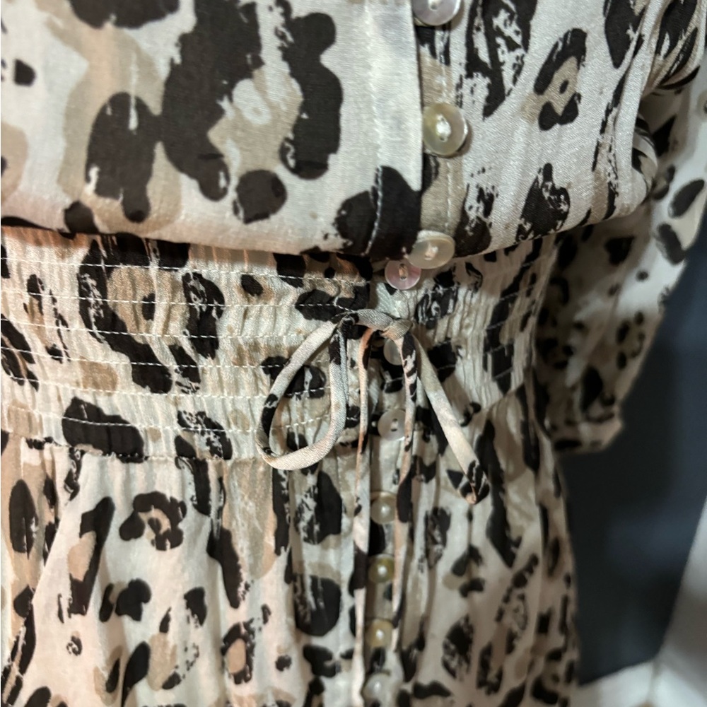 Spell Wild Ones Cream and Black Leopard Maxi Dress - Picture 7 of 11